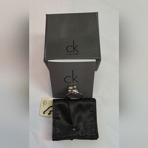 NWT Calvin Klein Sterling Silver Fidget Spinner Ring Size 8 MSRP $110